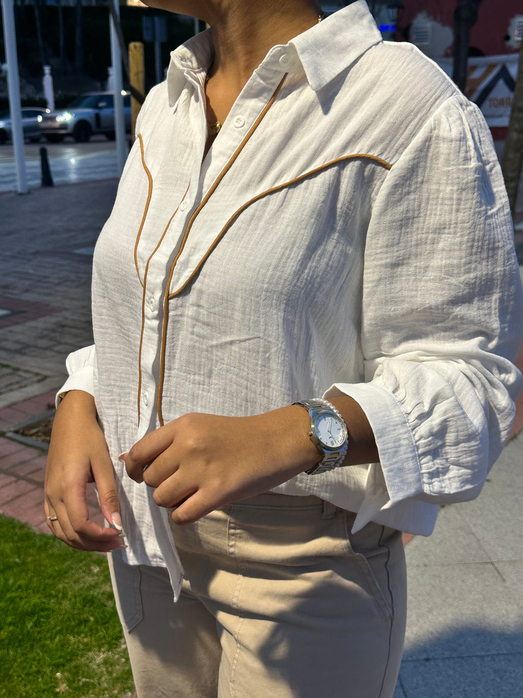 Céleste White Cotton Shirt