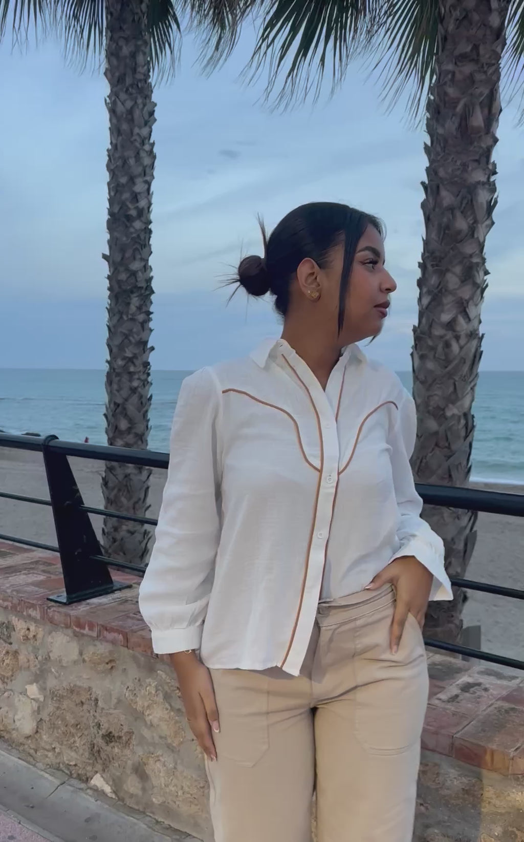 Céleste White Cotton Shirt